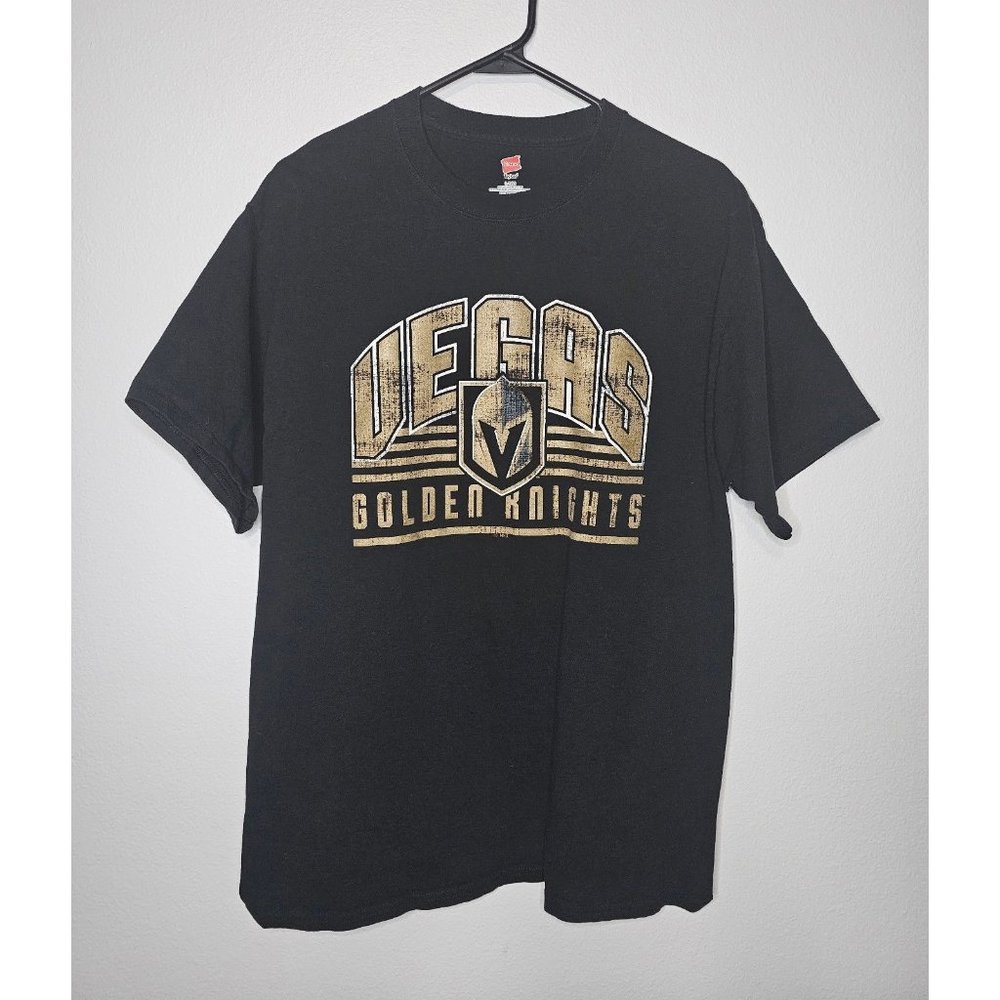 Vegas Golden Knights NHL Hockey Hanes T-Shirt Sz M Medium VGK Viva Las Sin City